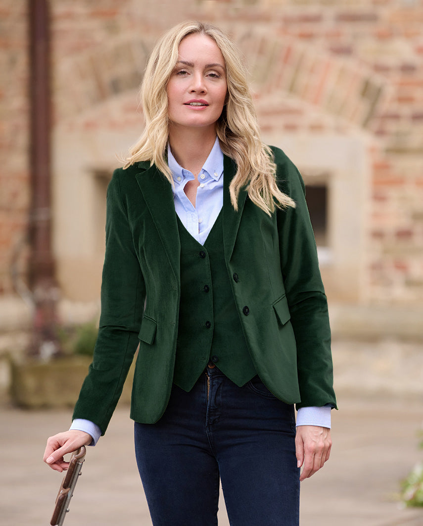 Damen Samtblazer ''Ami'' in forest