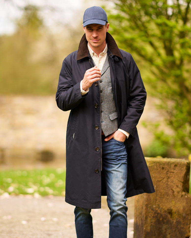 Men's coat ''Finchester all season'' in navy with removable wool lining
