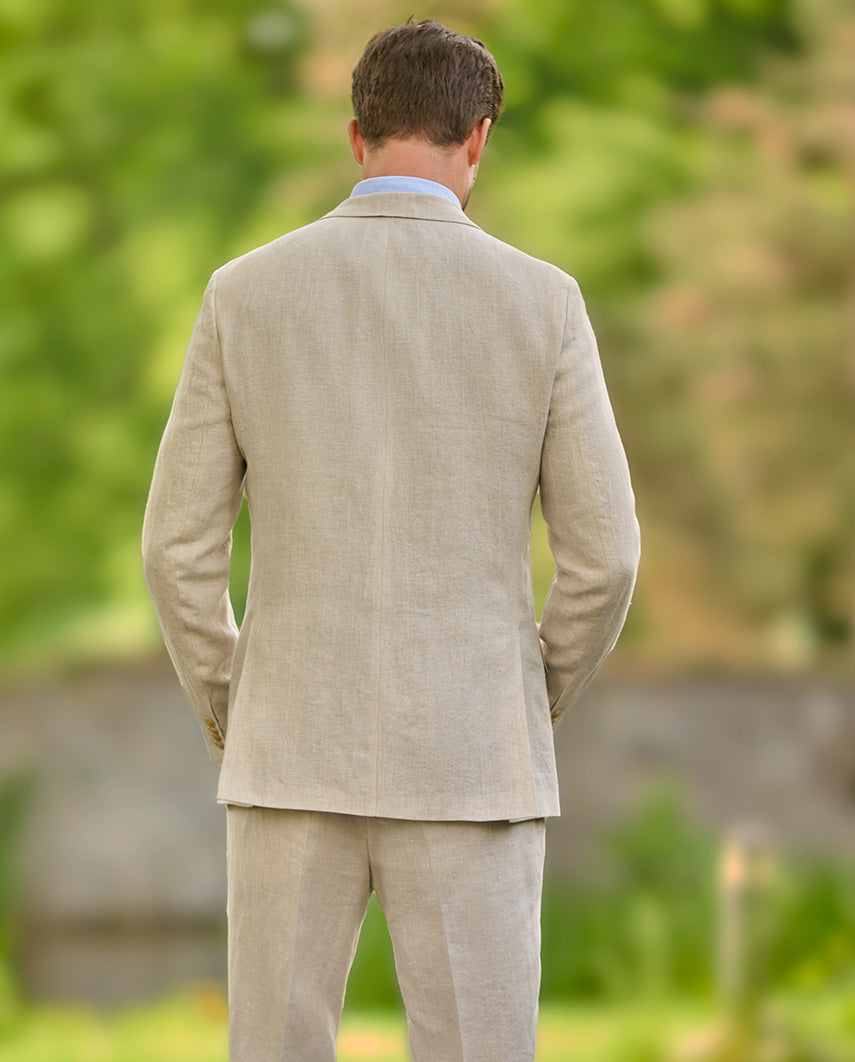 Men's linen jacket ''London'' in nature