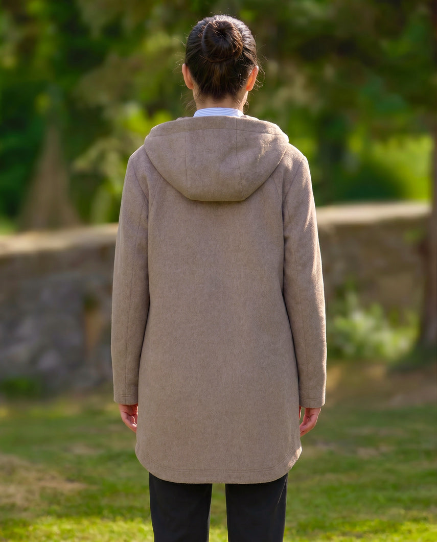 Damen-Parka „Liz Parka“ aus Woll-Kaschmir-Mix in Taupe