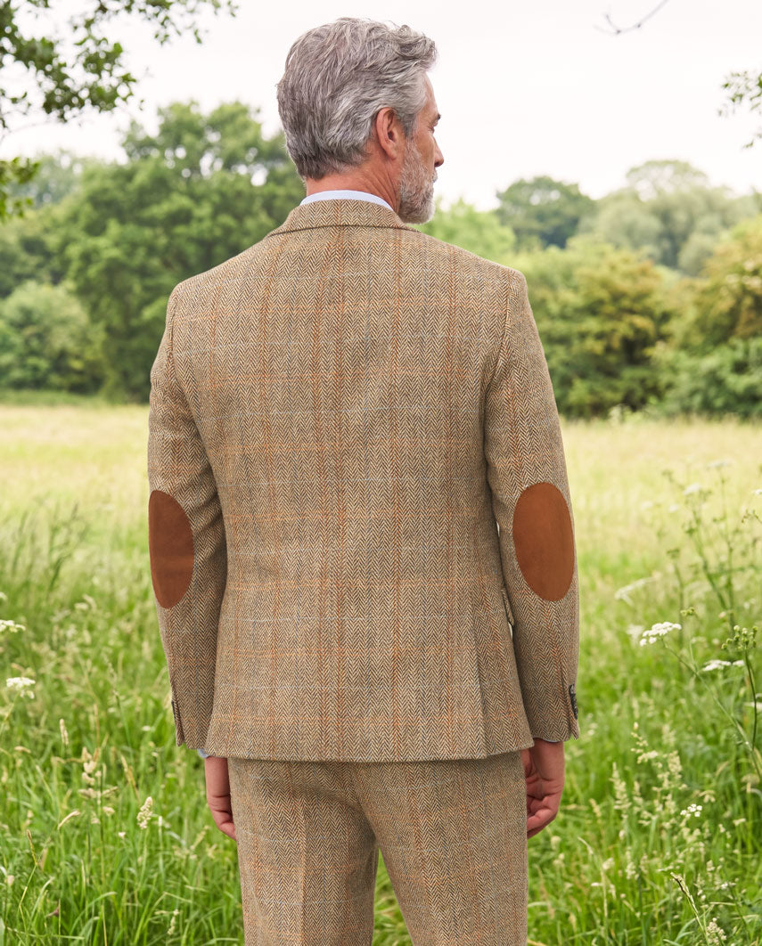 Harris Tweed Jacket "London" in Sand Herringbone