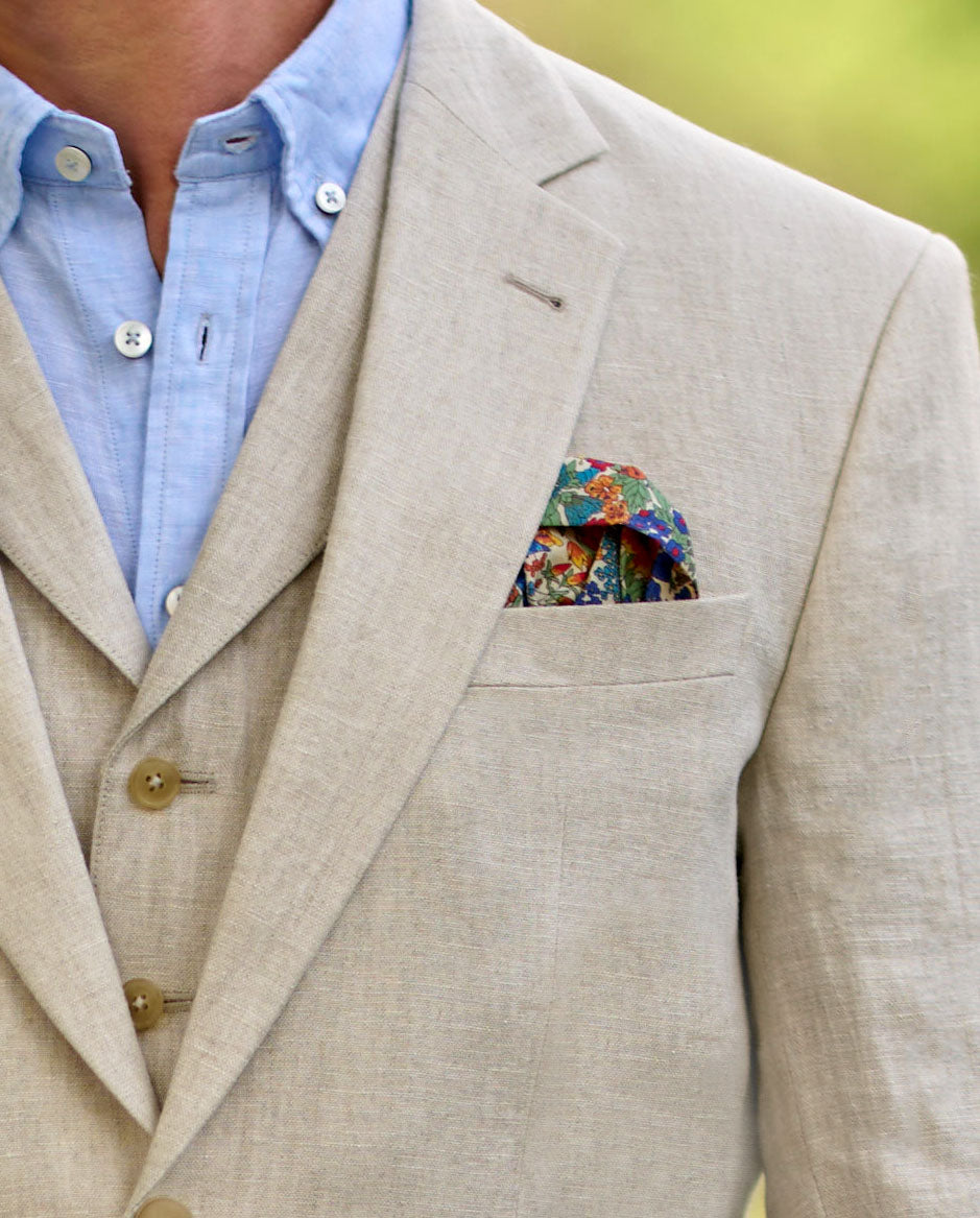 Men's linen jacket ''London'' in nature