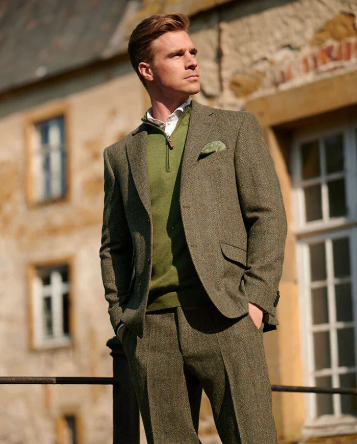 Harris Tweed jacket ''London'' in evergreen