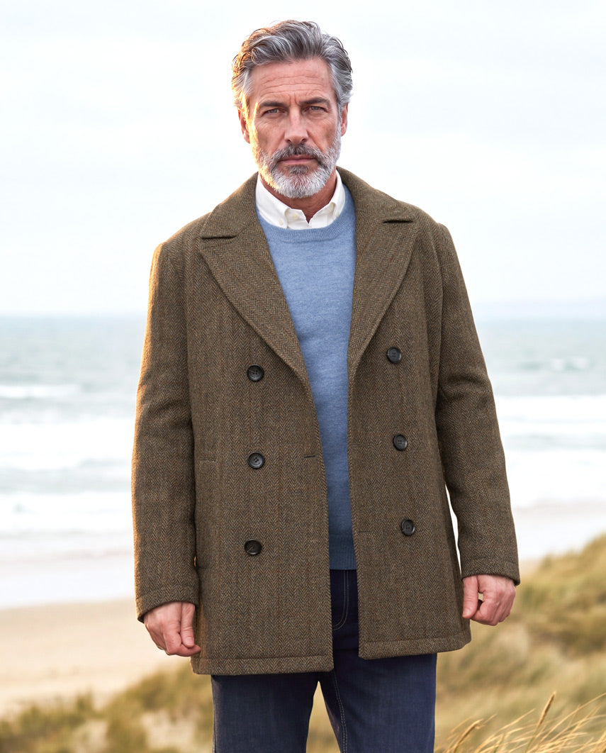Herren Cabanjacke ,,Seaberg'' aus Harris Tweed – Evergreen