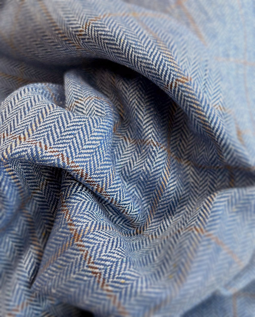 Sommersakko ''London'' aus Seide in light blue check