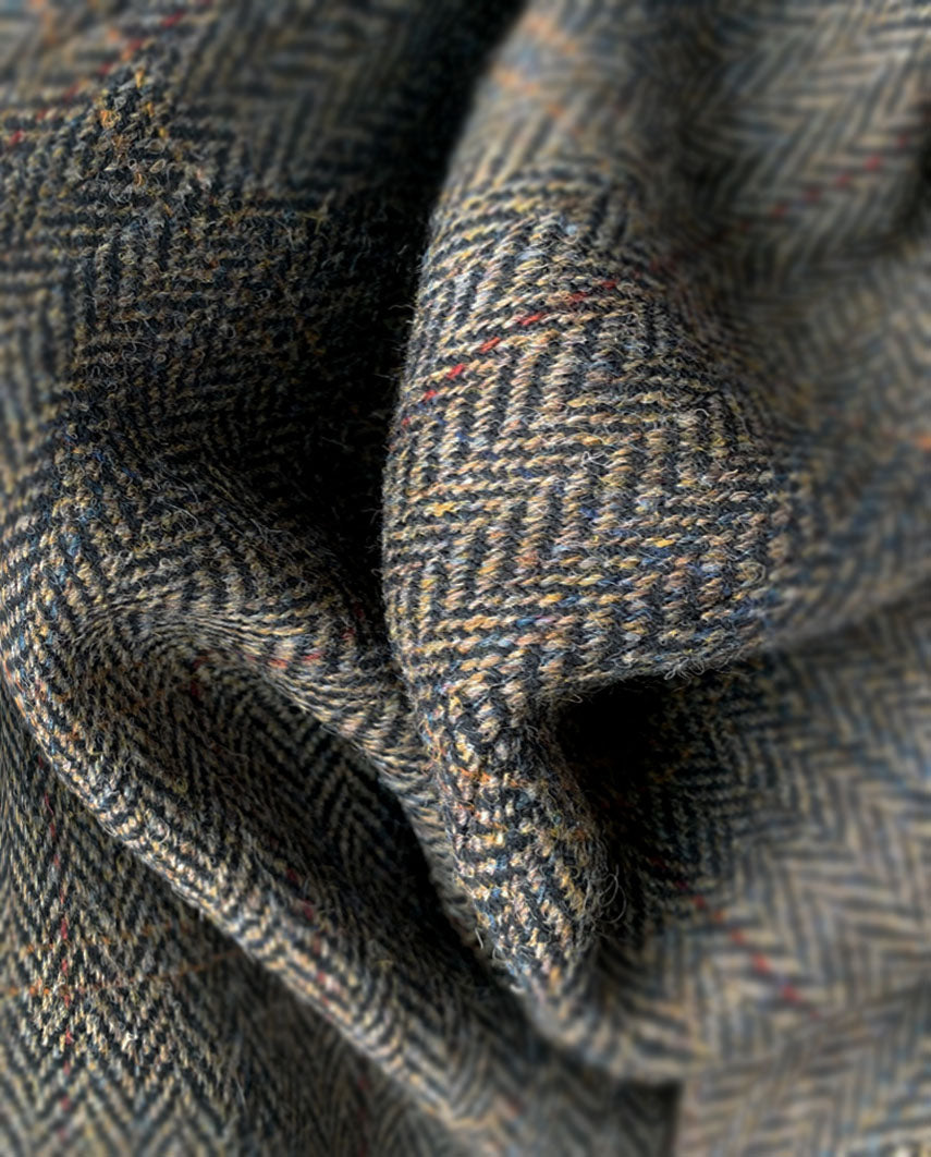 Harris Tweed hat "Henry Cap" in highland green herringbone