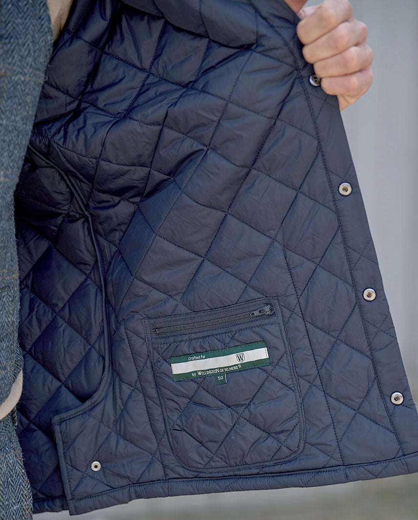 Men's quilted jacket ''York'' in navy