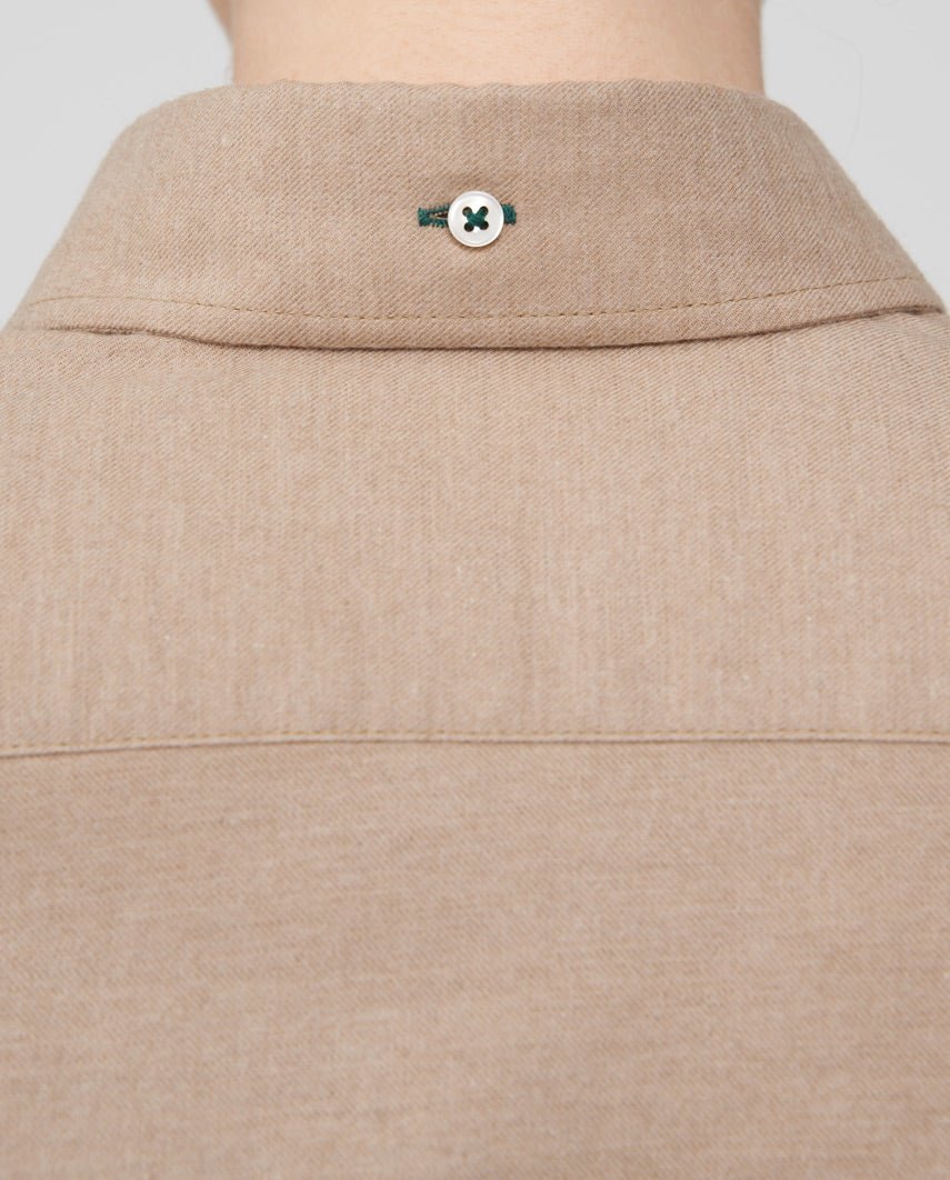 Button-down damesblouse "Stella" in sand - Wellington of Bilmore