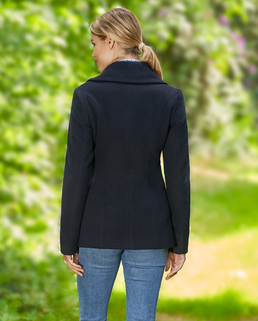 Damen Cabanjacke „Leonie“ aus Woll - Kaschmir - Mix in Navy - Wellington of Bilmore