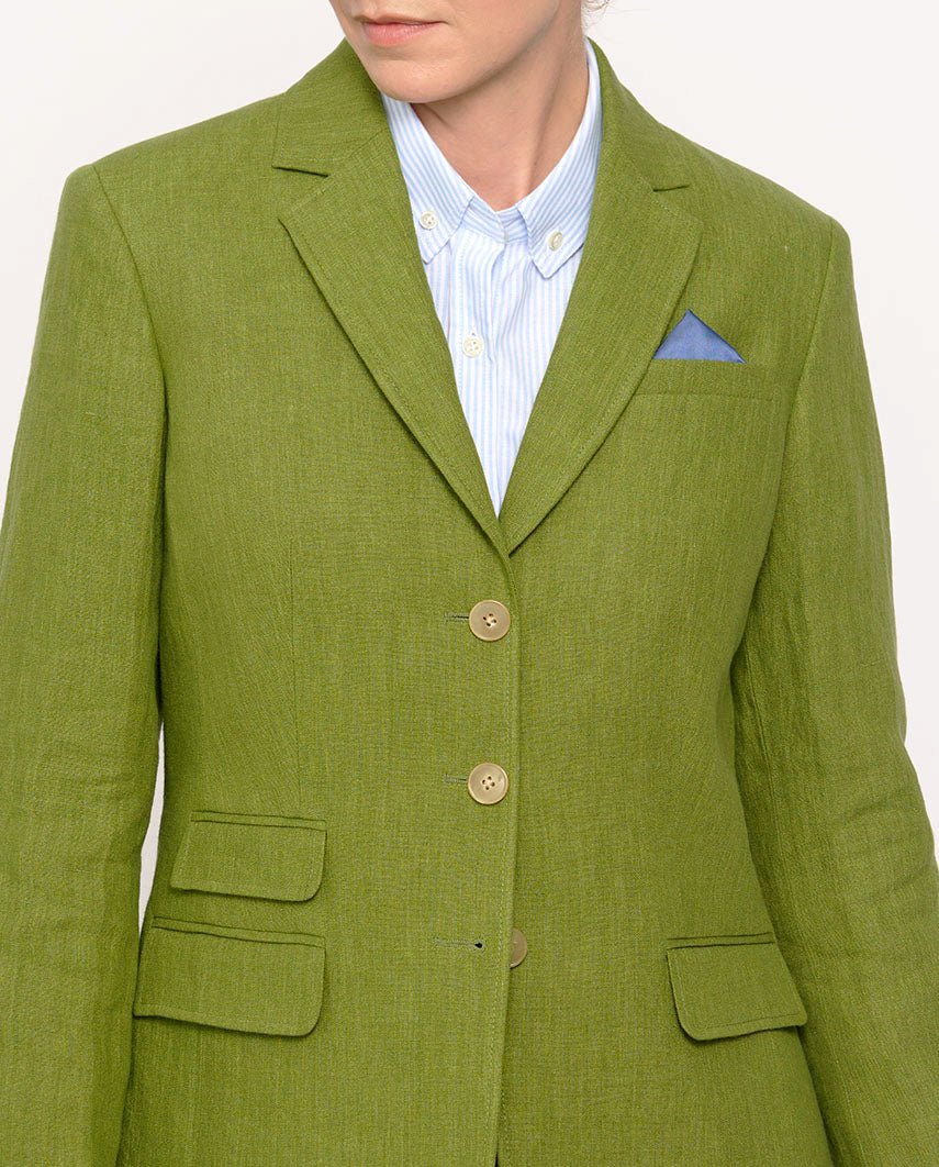 edler Damen Leinenblazer ,,Carola'' in green apple - Wellington of Bilmore