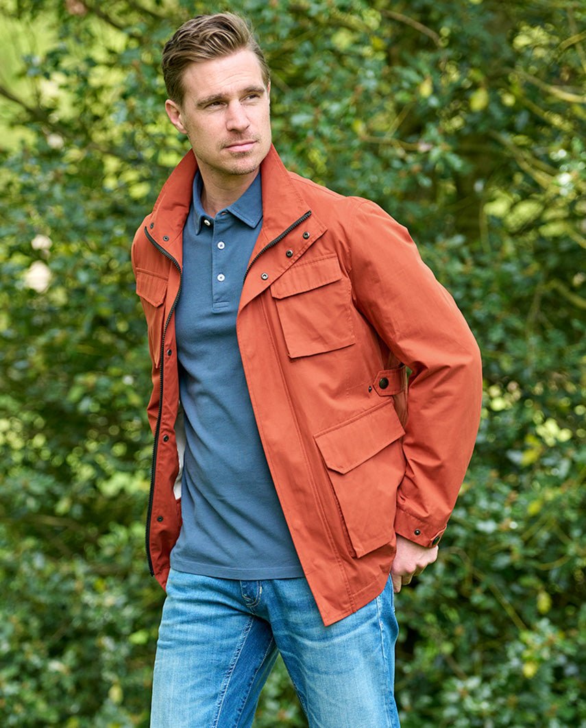 Fieldjacket für Herren ”Standford” in burnt orange - Wellington of Bilmore