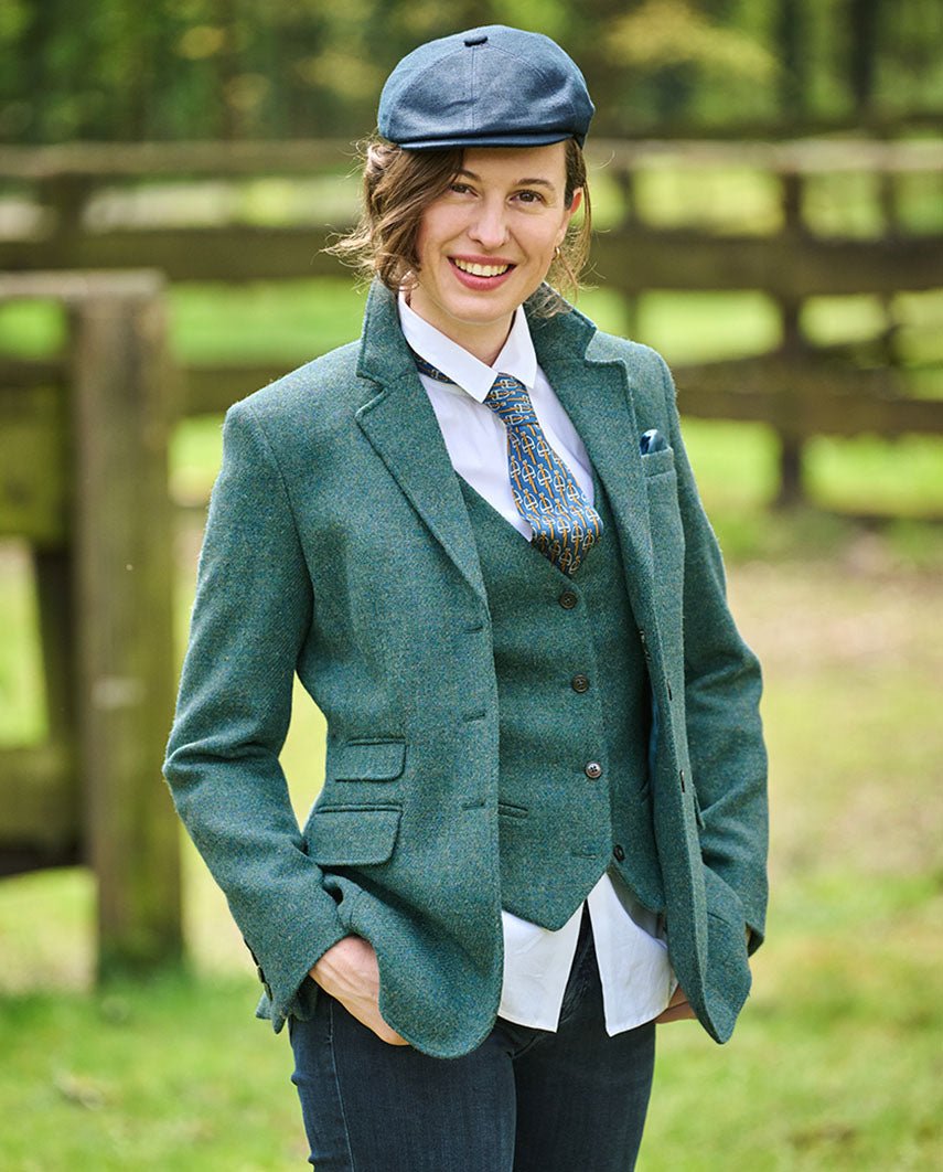 Harris Tweed Blazer ''Carola'' in bright Shadow - Wellington of Bilmore