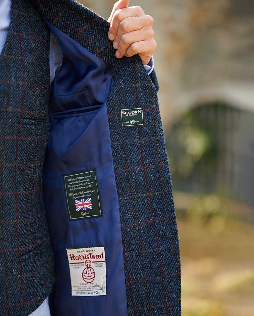 Harris Tweed Blazer ''Carola'' in scottish blue - Wellington of Bilmore
