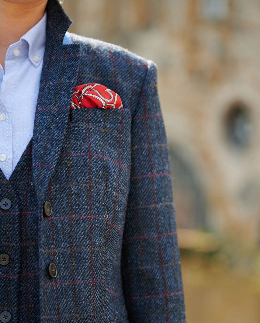 Harris Tweed Blazer ''Carola'' in scottish blue - Wellington of Bilmore