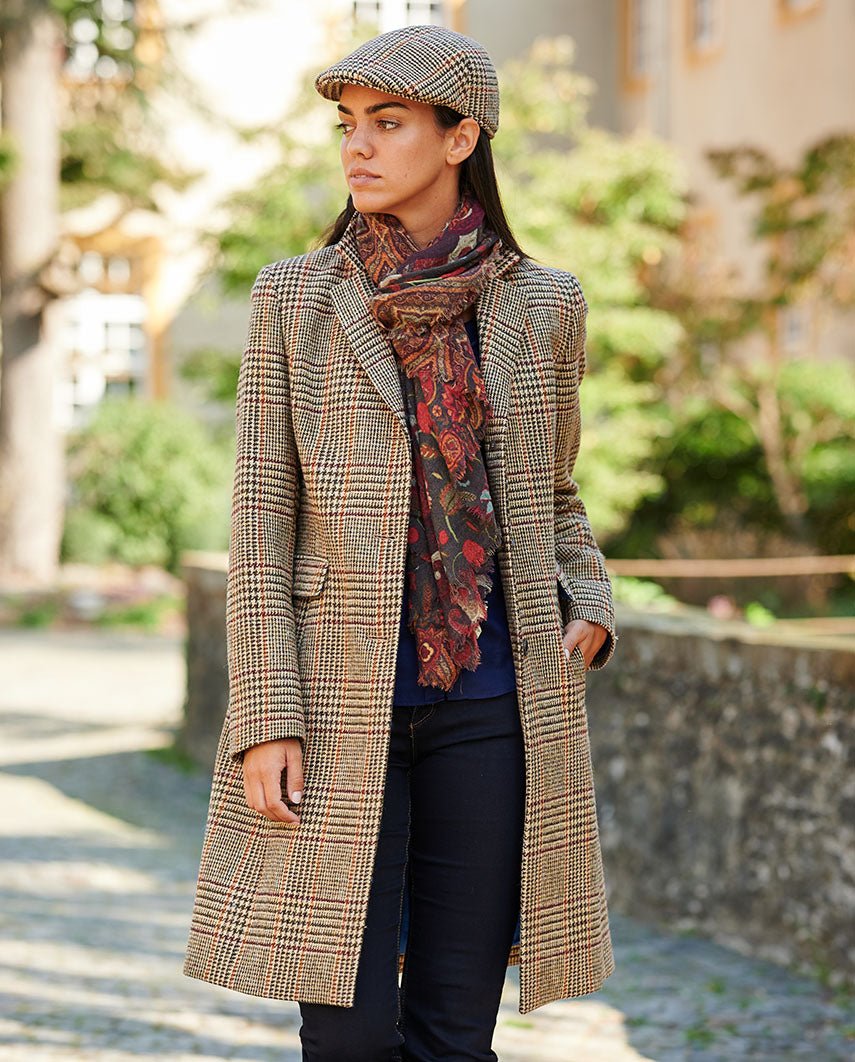 Harris Tweed Damenmantel '' Emilia'' in scottish check - Wellington of Bilmore