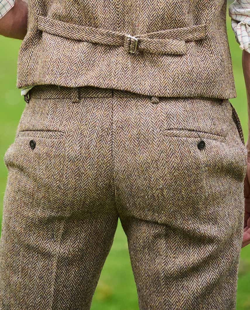 Harris Tweed Hose ''Mr. Miller " in country herringbone - Wellington of Bilmore