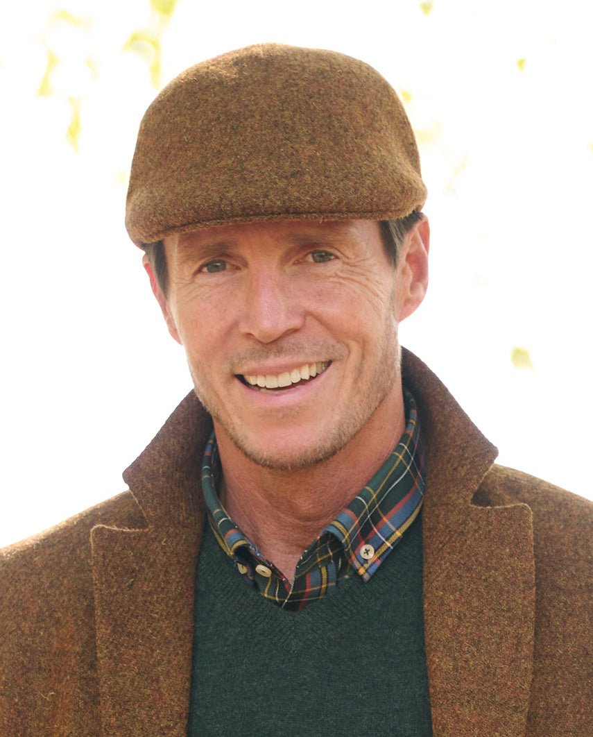 Harris Tweed Mütze ''Henry Cap'' in multicolor rust - Wellington of Bilmore