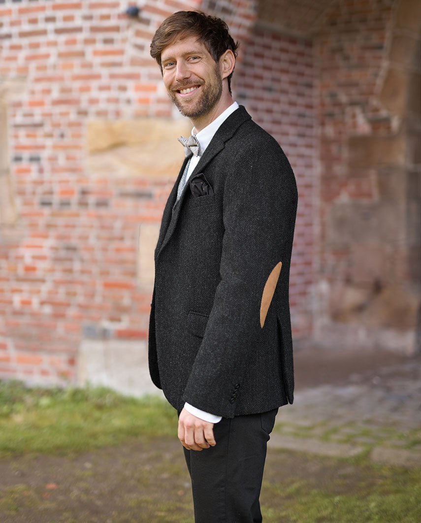 Harris Tweed Sakko "London" in charcoal - Wellington of Bilmore