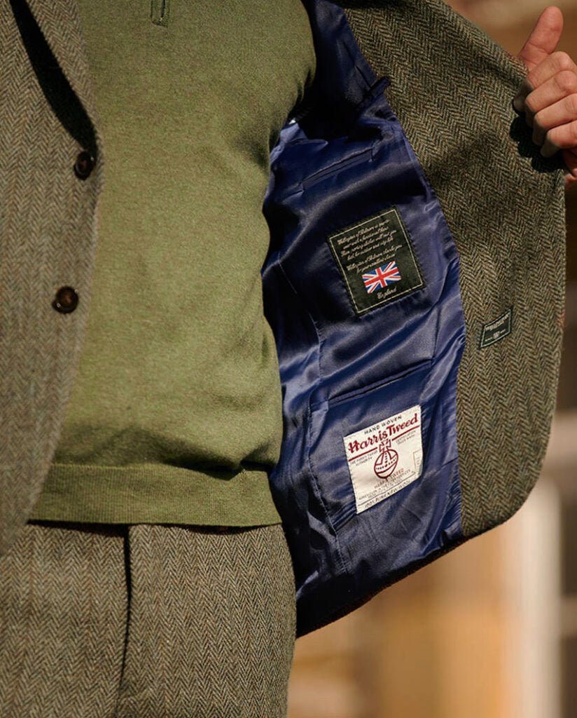 Harris Tweed Sakko ''London'' in evergreen - Wellington of Bilmore