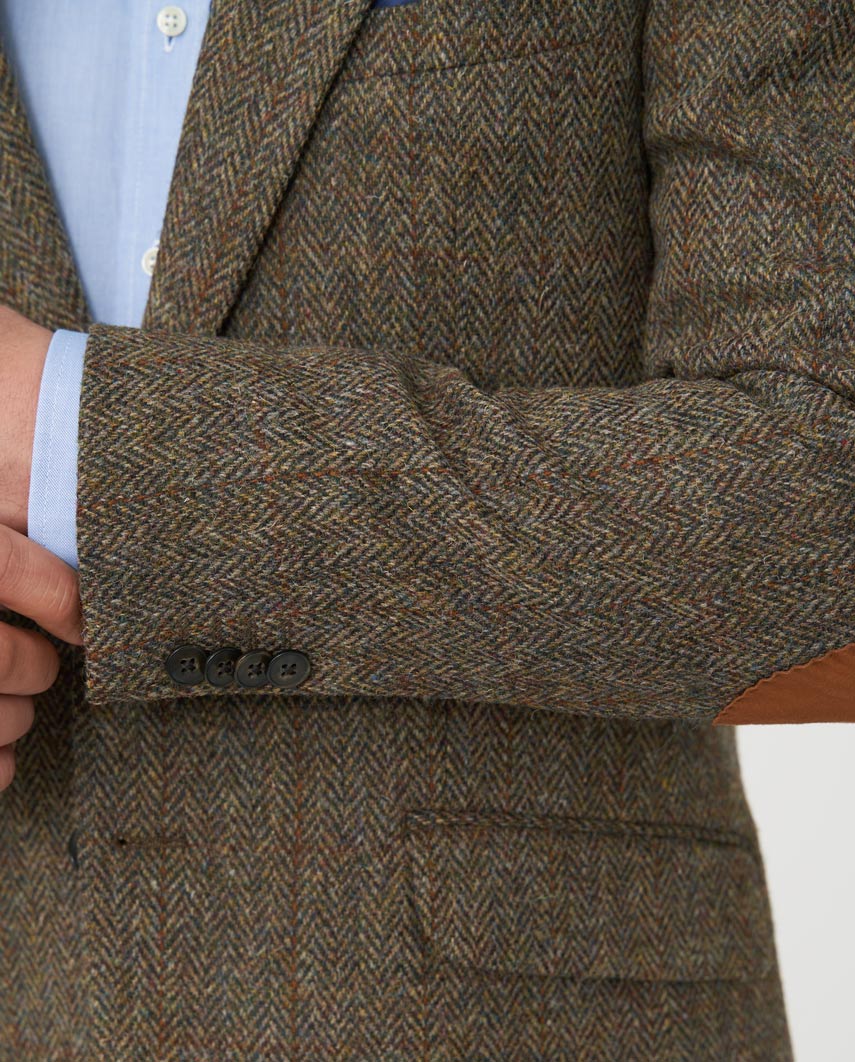 Harris Tweed Sakko ''London'' in evergreen - Wellington of Bilmore