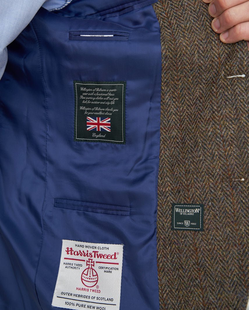 Harris Tweed Sakko ''London'' in evergreen - Wellington of Bilmore