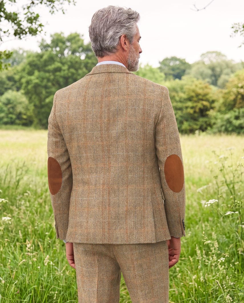 Harris Tweed Sakko ''London'' in sand herringbone - Wellington of Bilmore