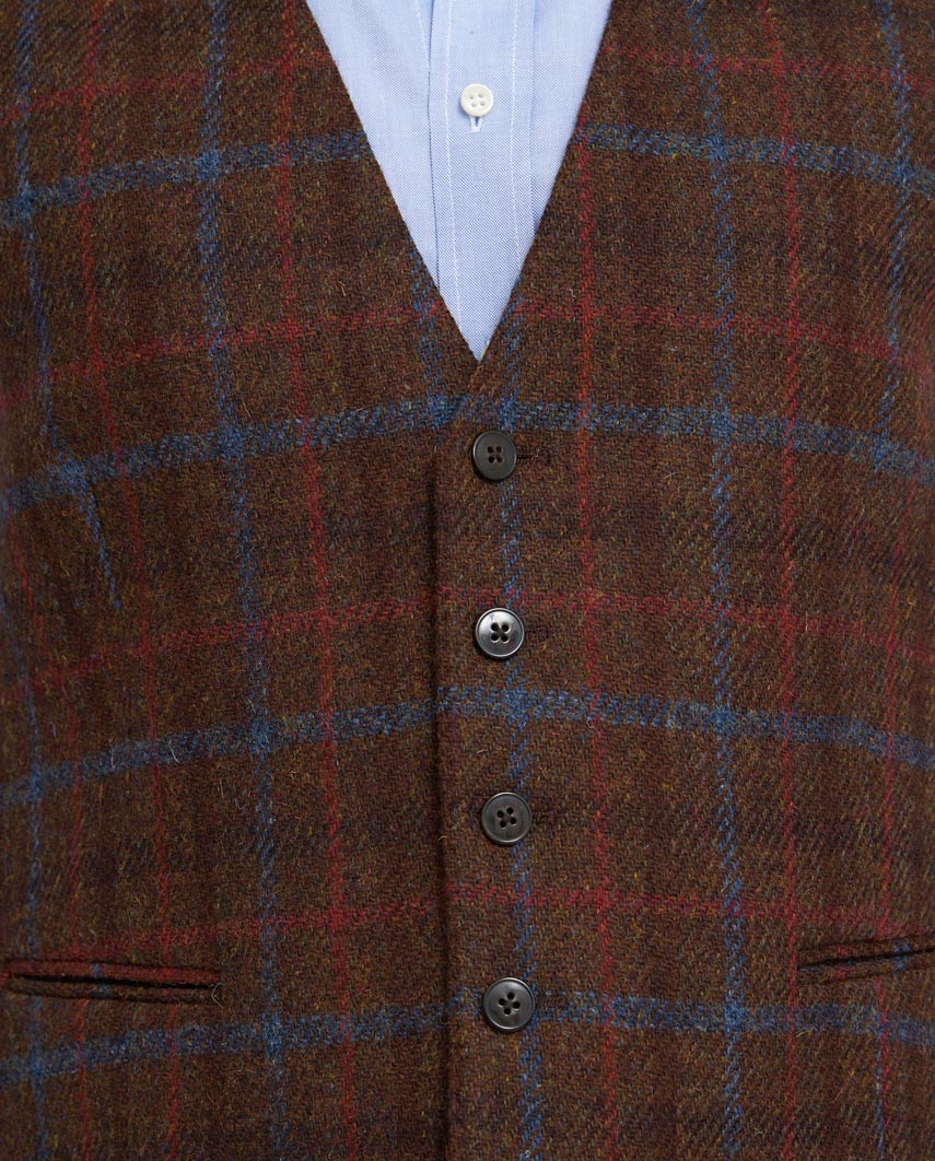 Harris Tweed Weste ''Tailor'' in Lord's Overcheck - Wellington of Bilmore