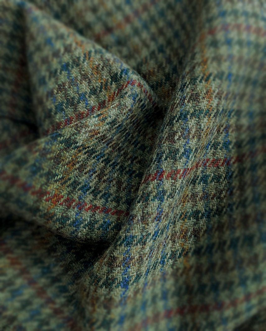 Harris Tweed Weste "Wales" in green Castle - Wellington of Bilmore
