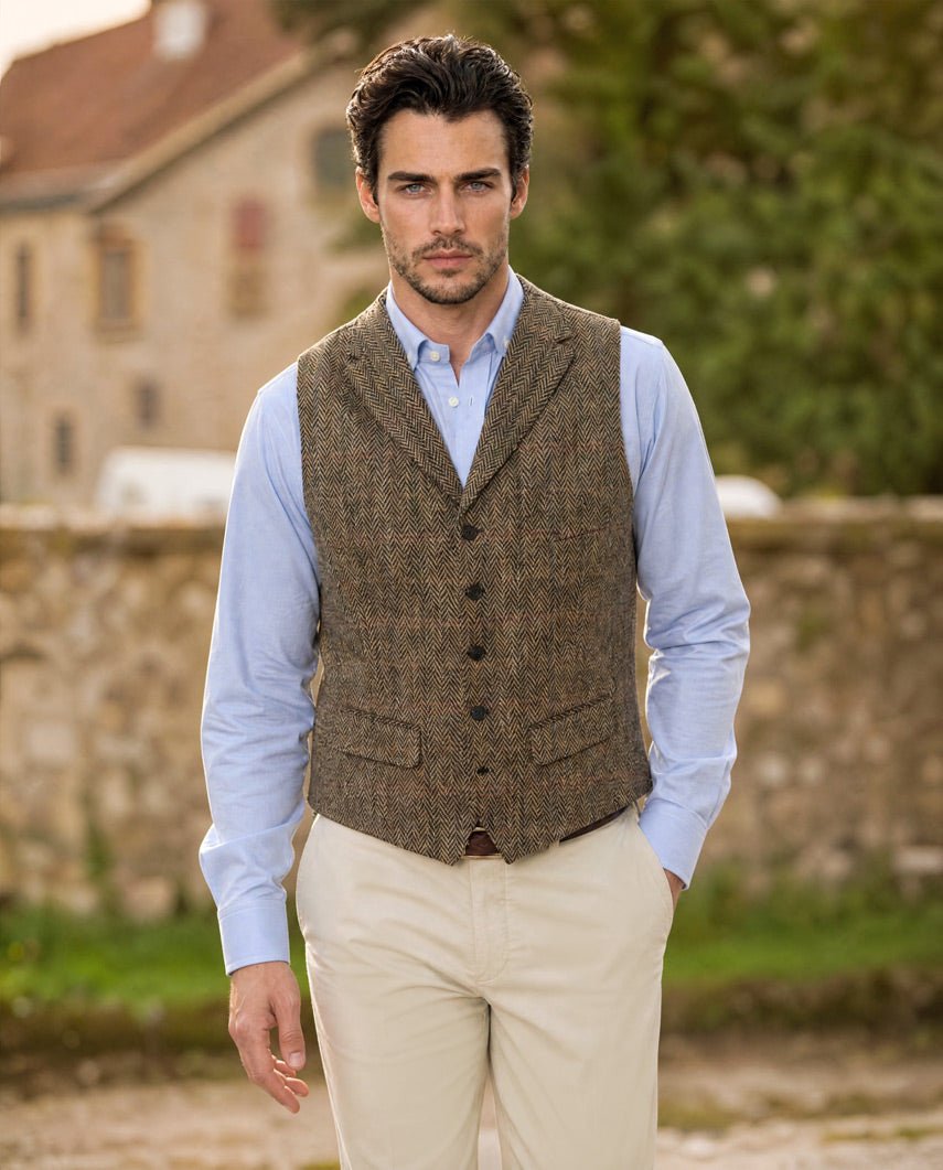 Harris Tweed Weste "Wales" in King of Tweed - Wellington of Bilmore