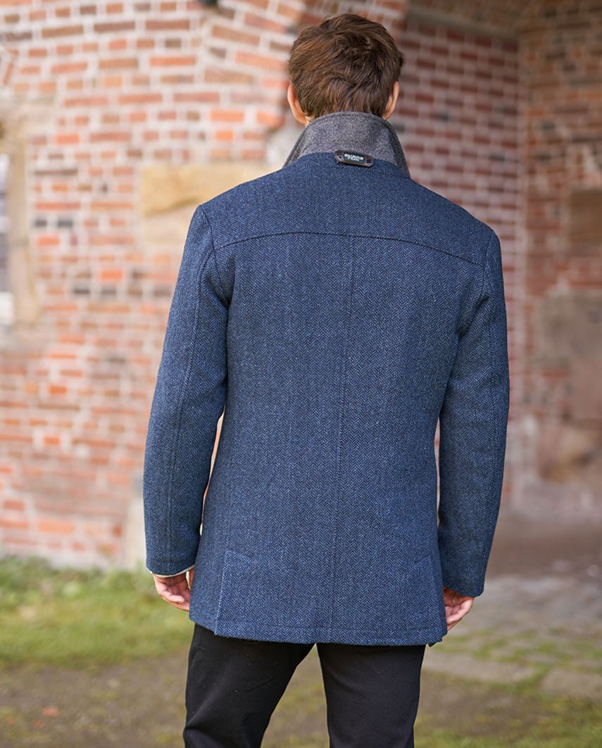 Herren Cabanjacke ''Seaberg" in Fischgrat Tweed - Wellington of Bilmore