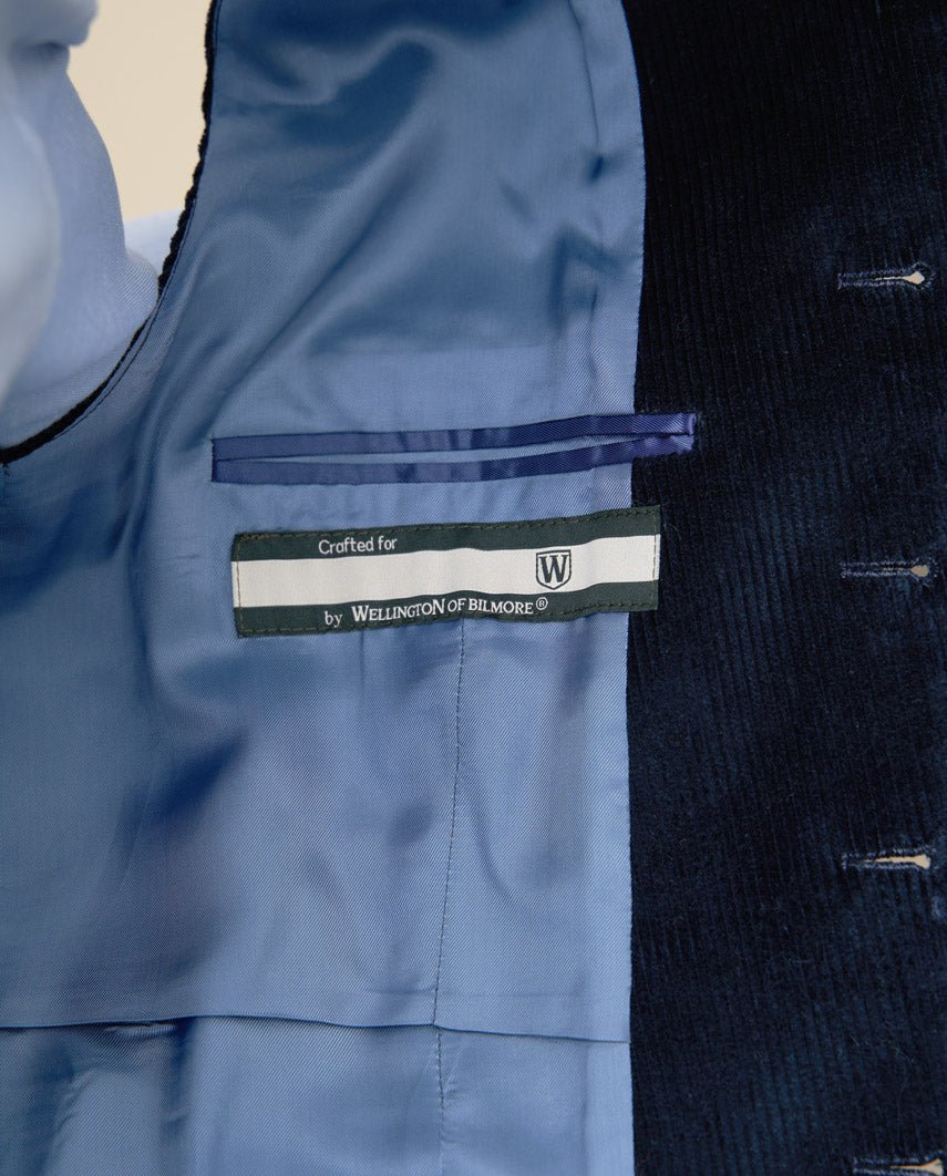 Herren Cord Weste "Wales" in navy - Wellington of Bilmore