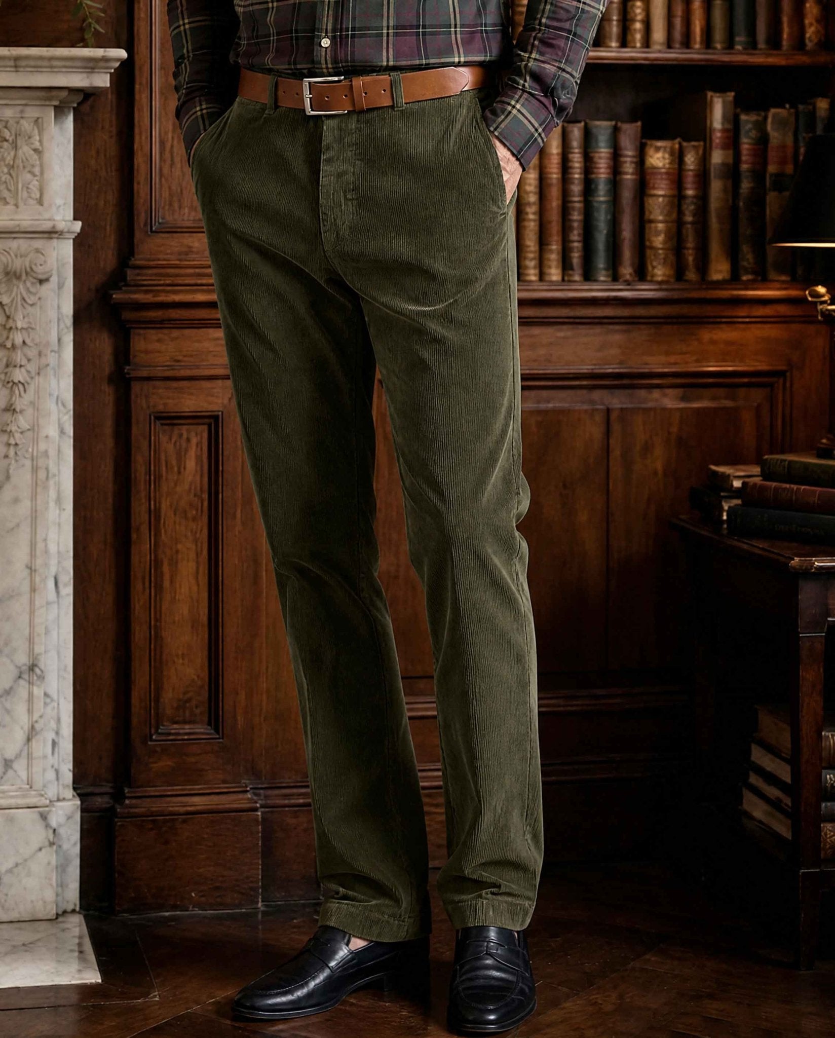 Herren Cordhose ''Mr. Bradley'' aus Genuacord in forrest - Wellington of Bilmore