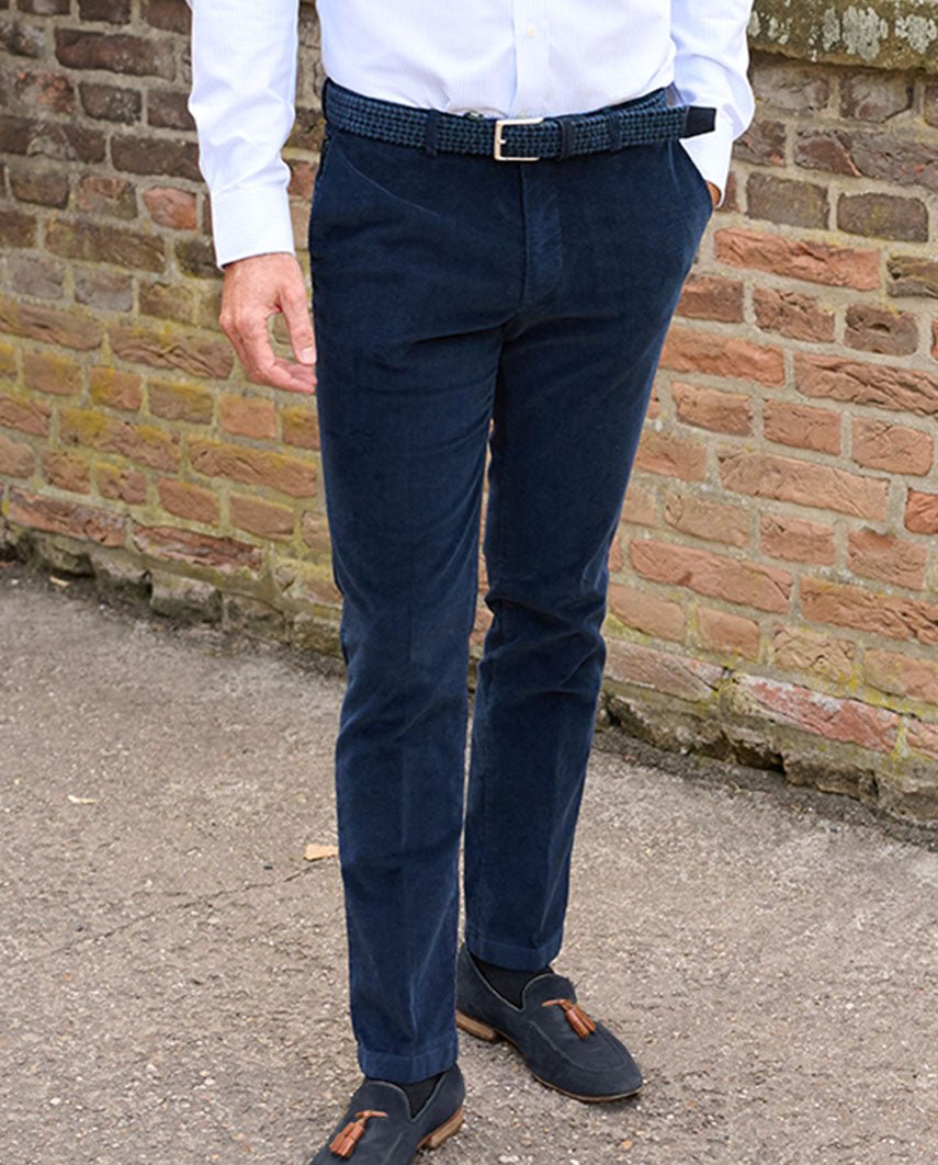 Herren Cordhose ''Mr. Bradley'' aus Genuacord in navy - Wellington of Bilmore