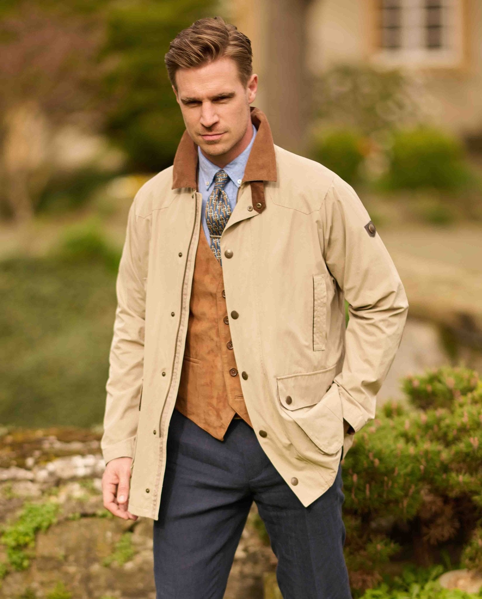 Herren Countryjacke ''Glenfield II'' in beige - Wellington of Bilmore