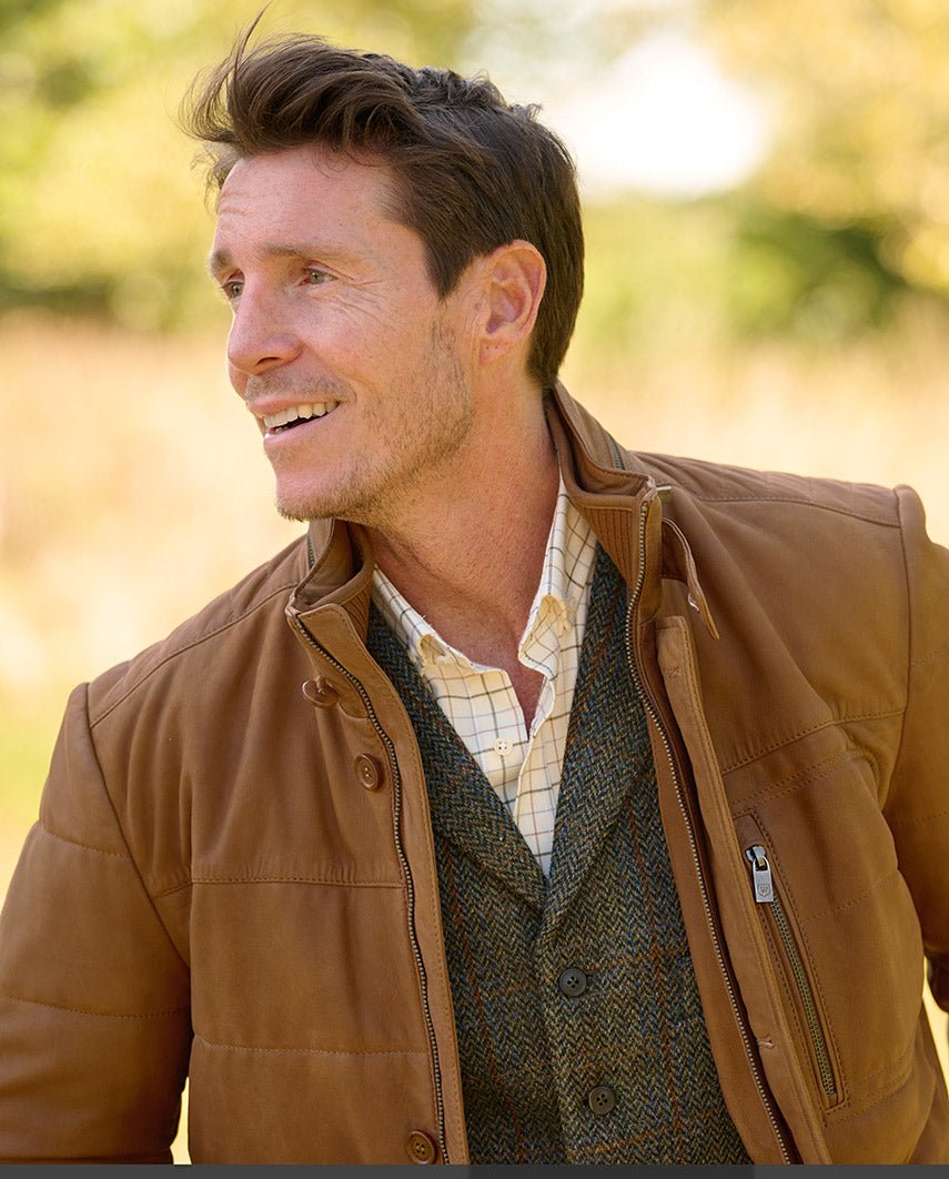 Herren Lederjacke ''Goodfield'' aus Lammnubuk - Wellington of Bilmore