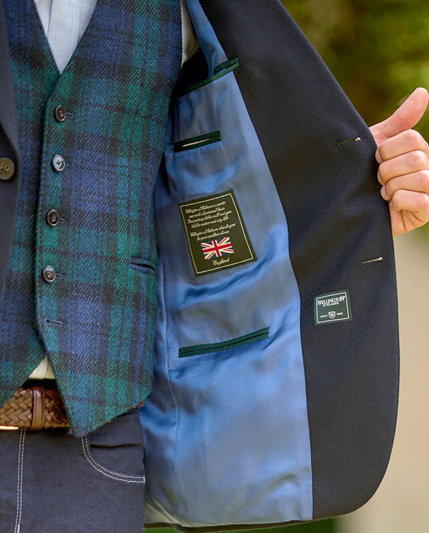 Herren - Sakko „London“ aus reinem Kaschmir in navy - Wellington of Bilmore
