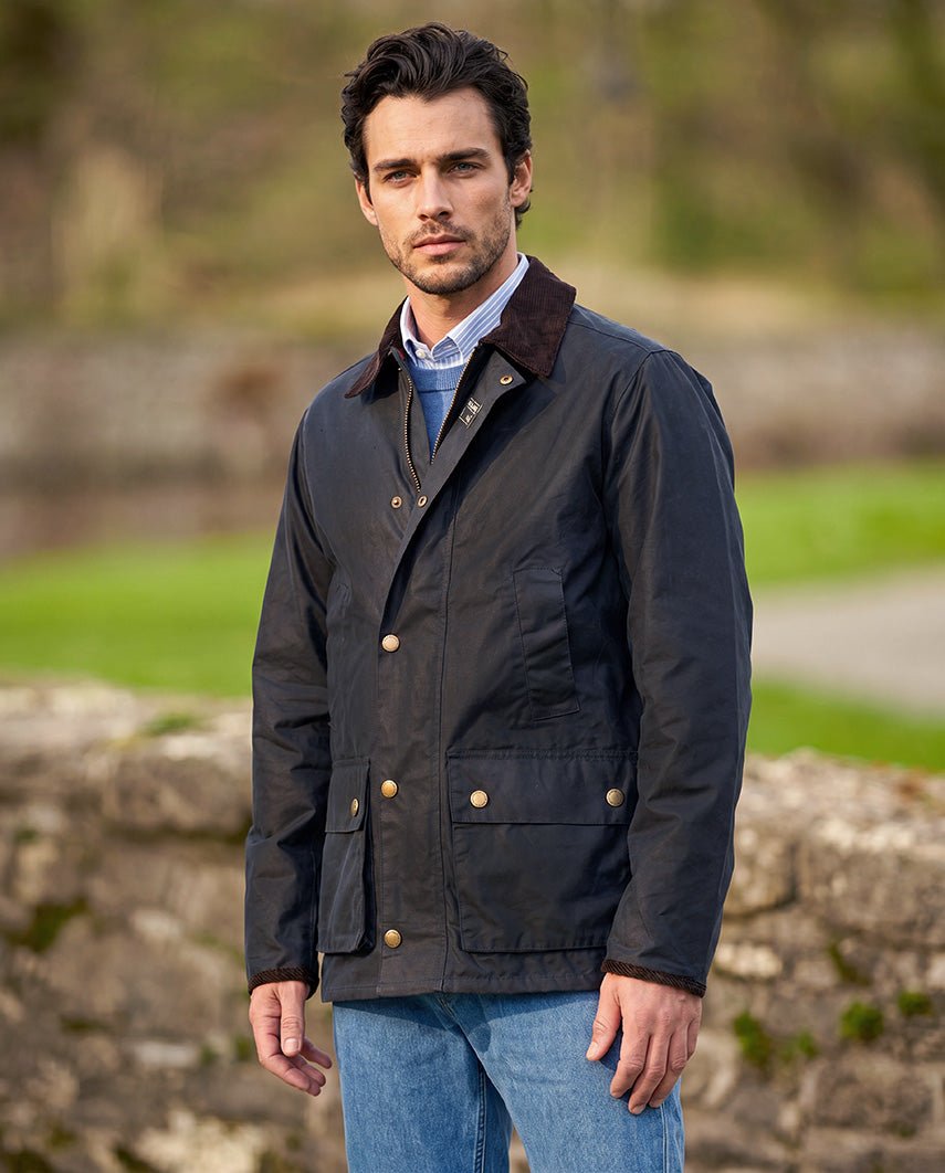Herren Wachsjacke ''Starberg SO'' in navy - Wellington of Bilmore