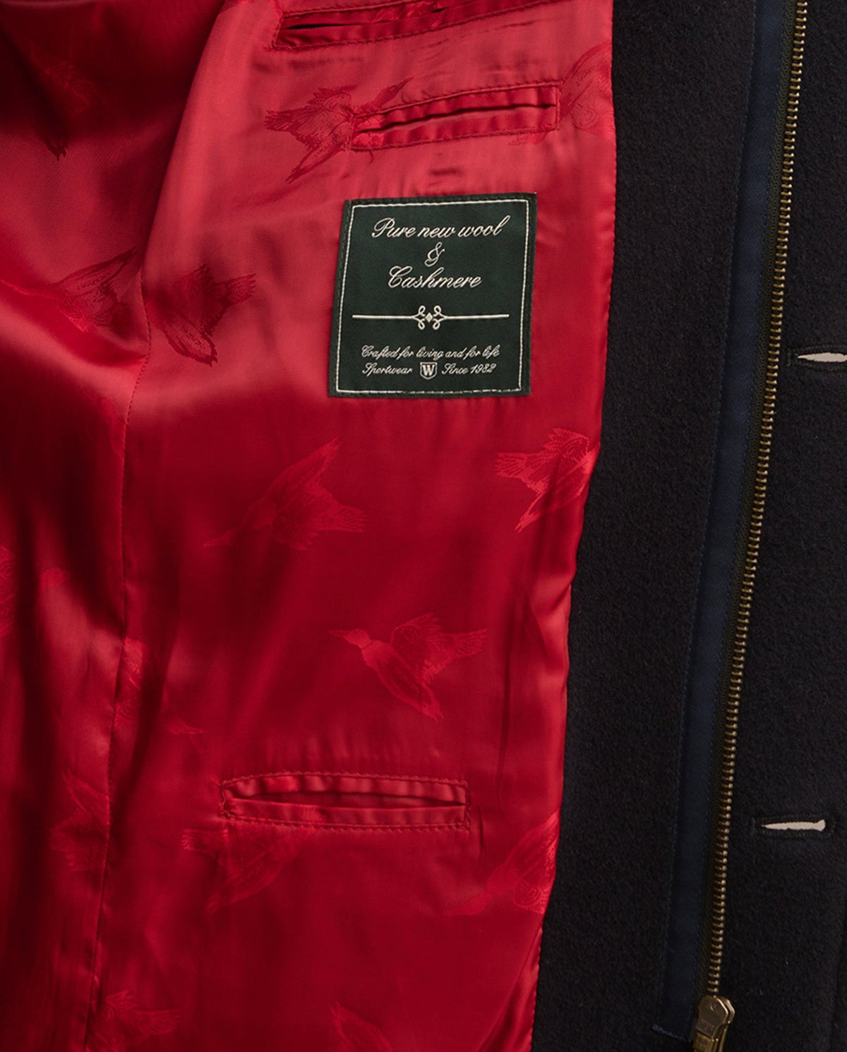 Herren Woll-Kaschmir-Mantel "Paul" in navy - Wellington of Bilmore