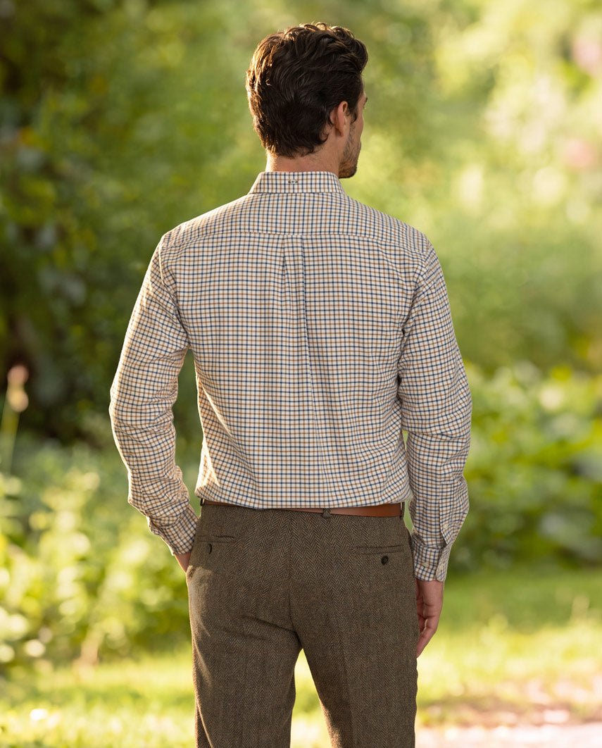 Herrenhemd ‚,Steward'‘ mit Button-Down-Kragen – bb check - Wellington of Bilmore
