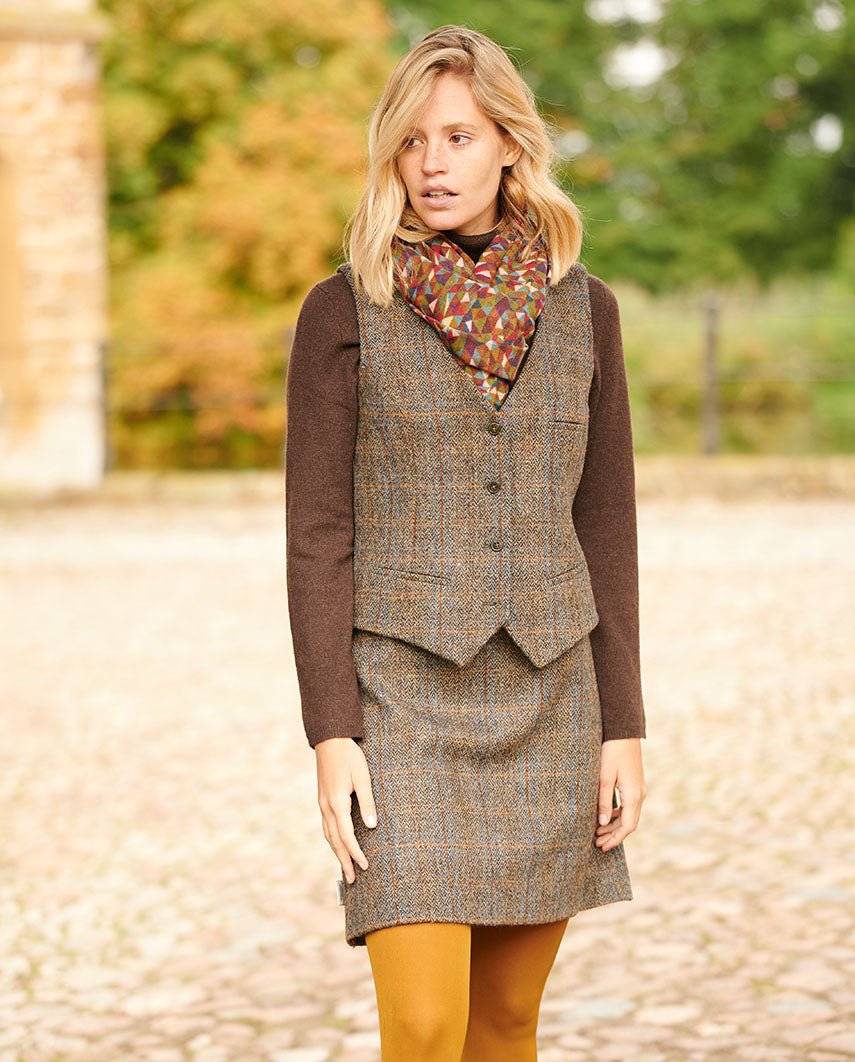 womens vest vest tweed skirt