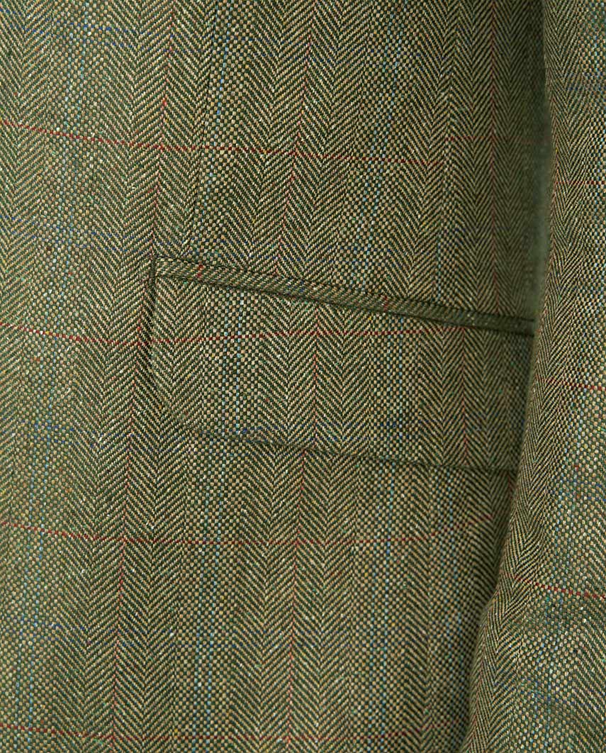 Sommersakko ''London'' aus Seide mit rot-blauem Überkaro - Wellington of Bilmore