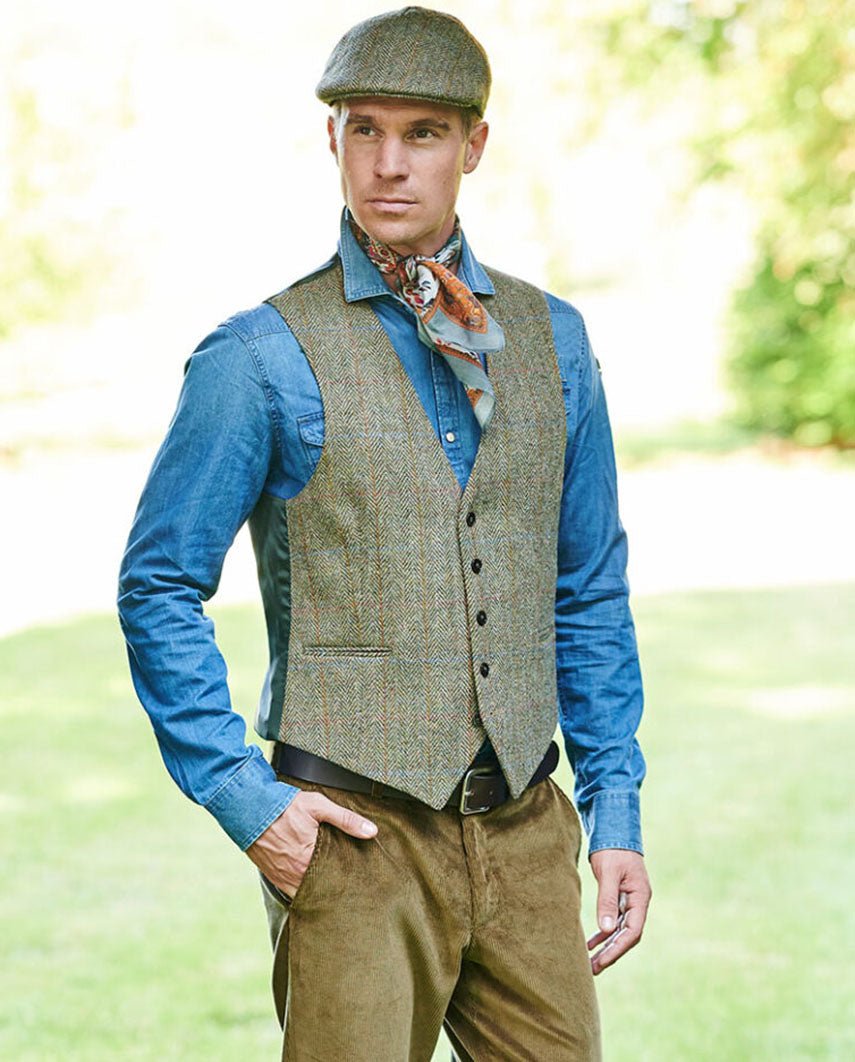 Tailor - Harris Tweed Weste in light green - Wellington of Bilmore