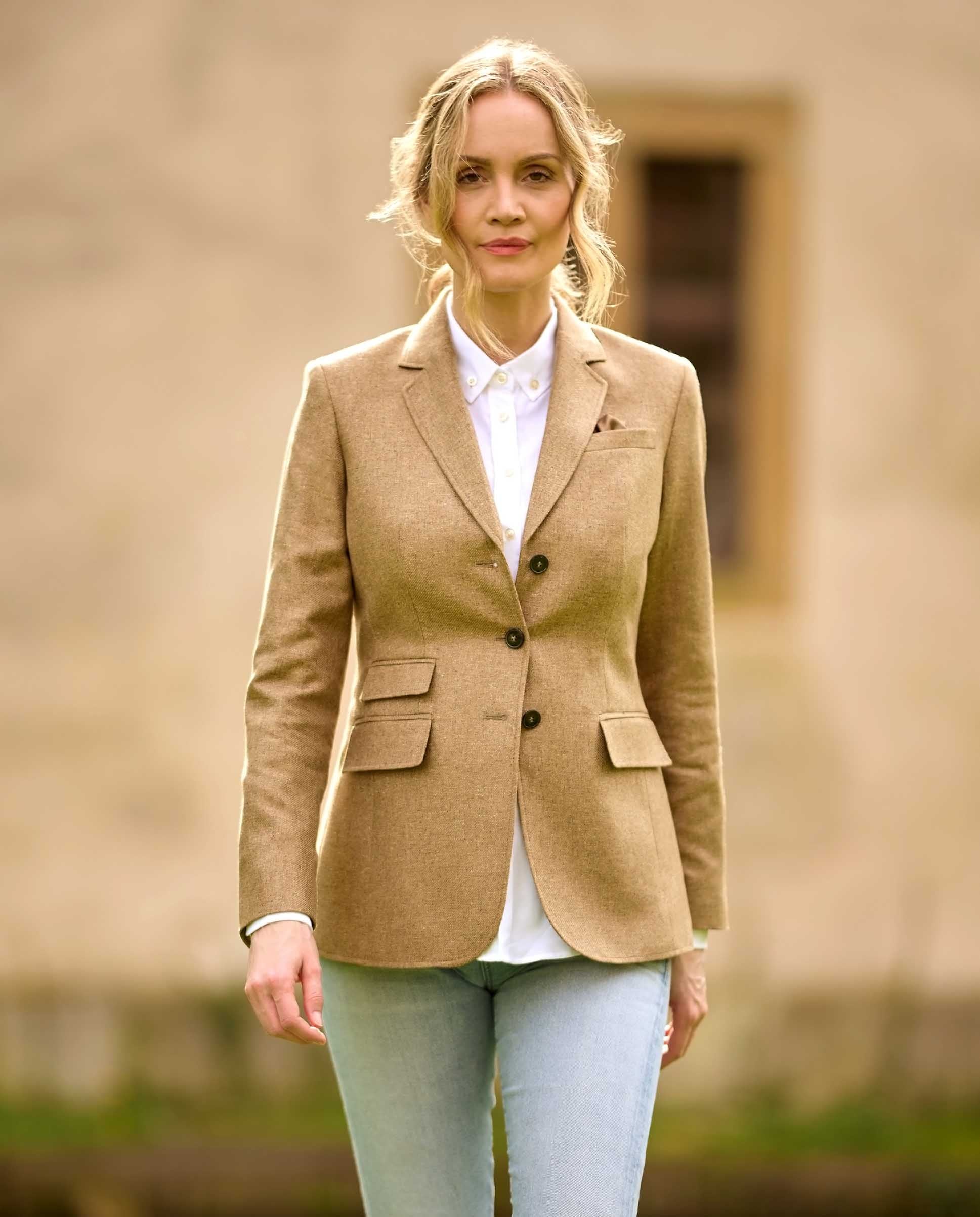 Damen Seidenblazer ''Carola'' in sand