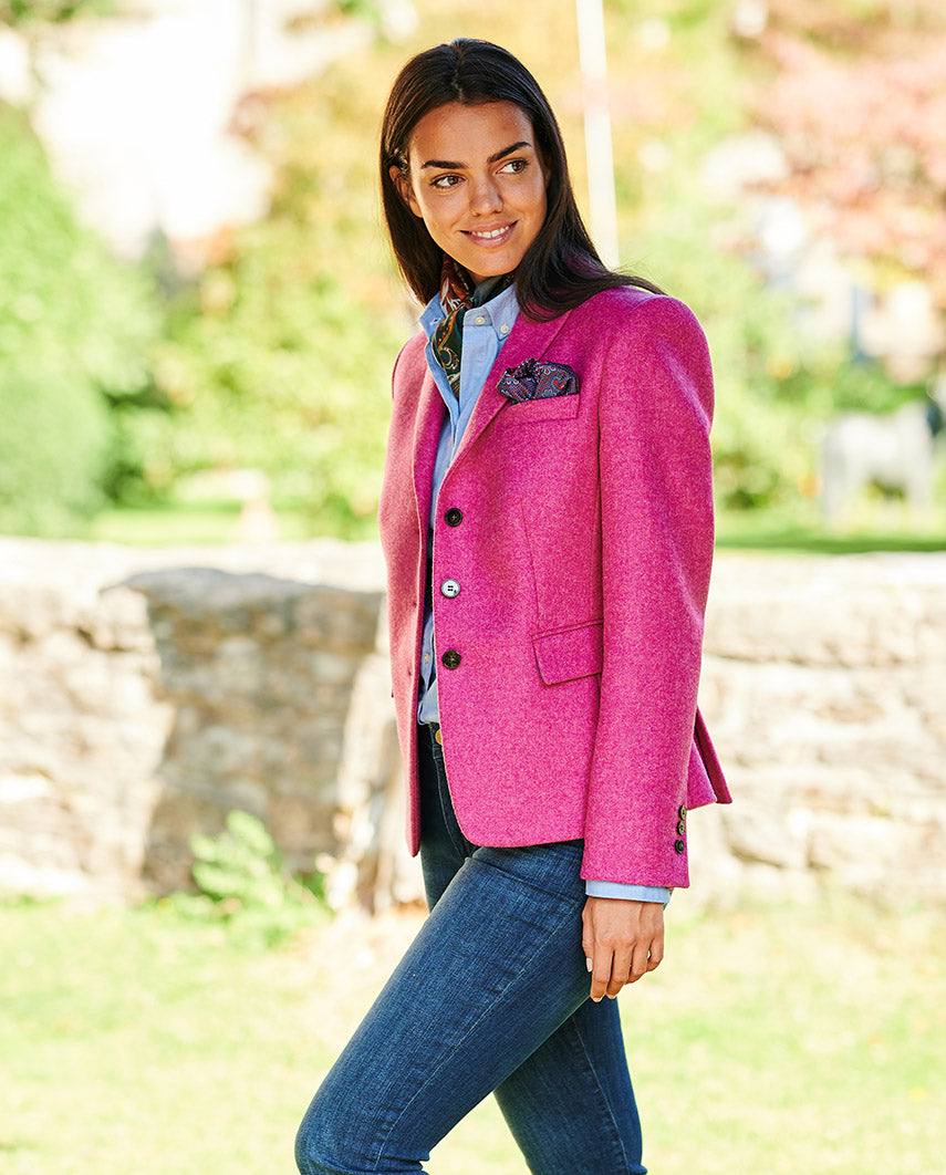 Ladiesclub - Harris Tweed Blazer in pink