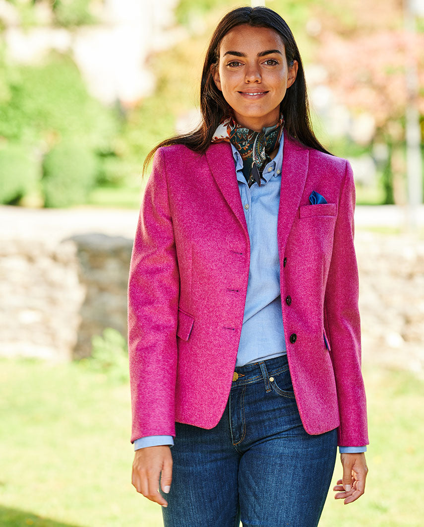 Ladiesclub - Harris Tweed Blazer in pink