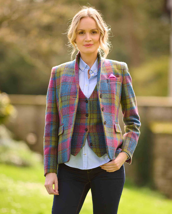 Harris Tweed Blazer "Ladiesclub" in candy check