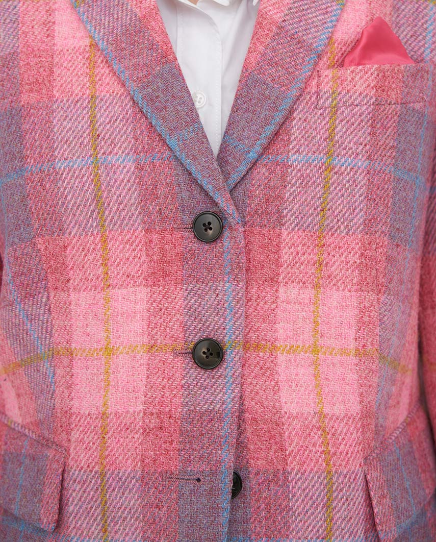 Harris Tweed Blazer ''Ladiesclub'' in Rose Punk Check