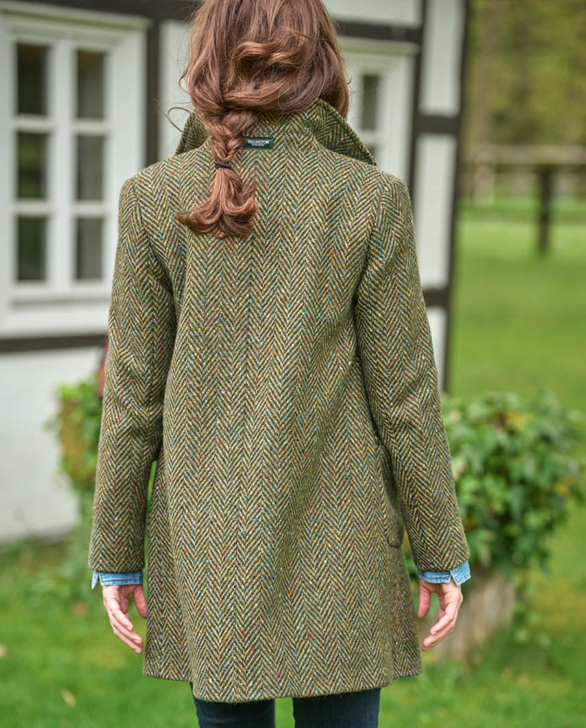 Women s coat Marly in multicolor herringbone from Magee Tweed 32