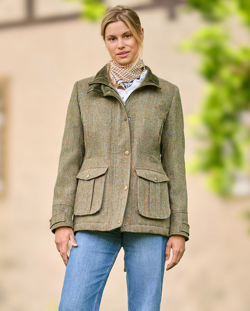 Damenjacke ''Bailey'' aus Harris Tweed in light green