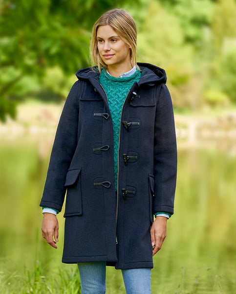 Blue Duffle Selected Dufflecoat The Navy Blue Sailor Duffle Coat - Main Image